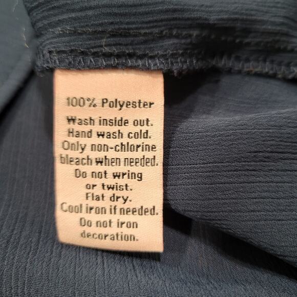 Juicy Couture Navy Blue Sheer Sleeveless Tank With Silver accents Size Large - Picture 6 of 6